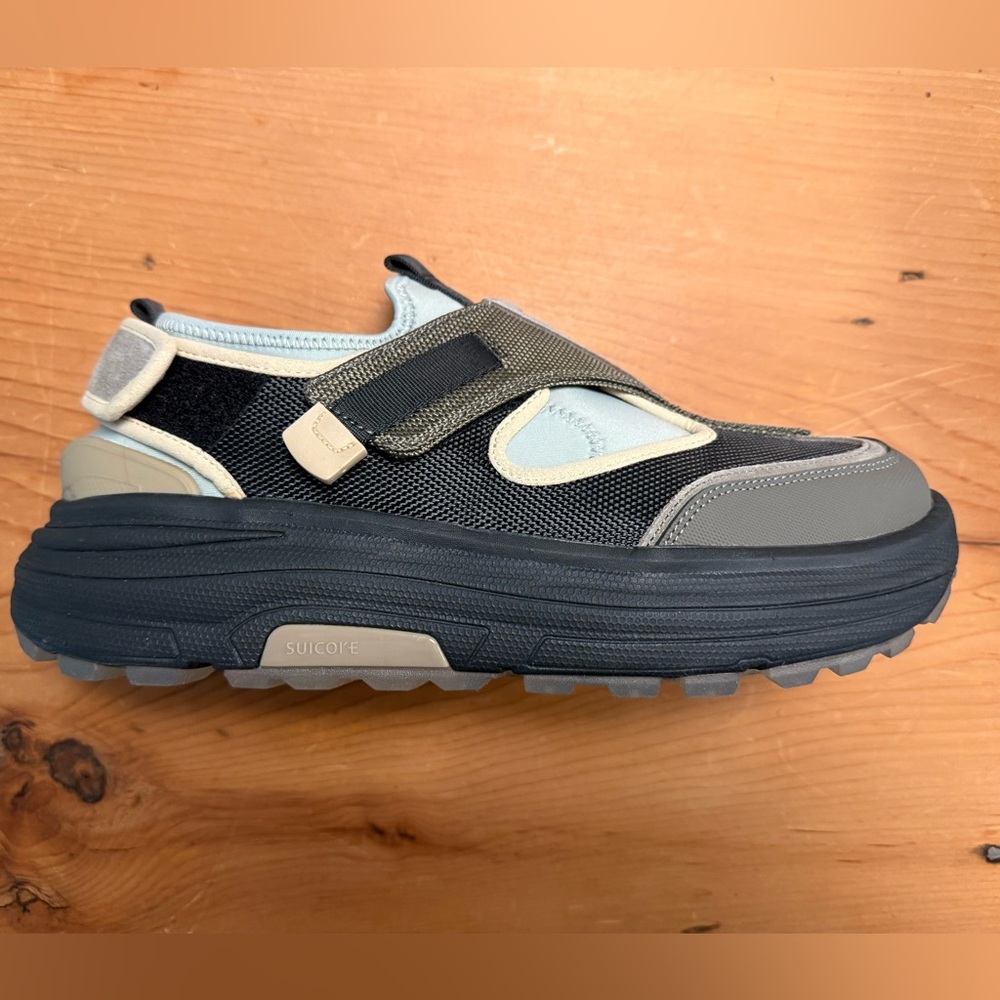 Suicoke Tred Black, Gray & Cream Mary Jane Sneaker